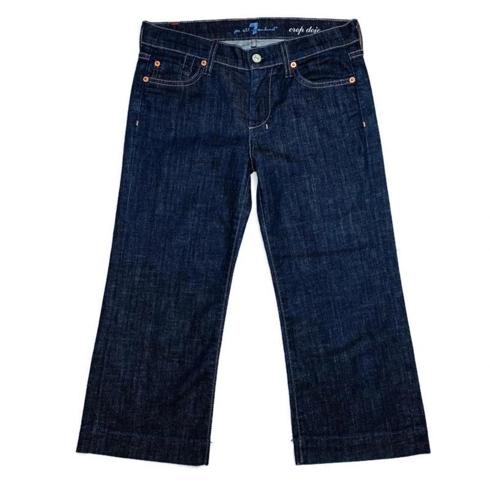 7 For All Mankind 7FAM dojo Crop Denim Jeans Size 27